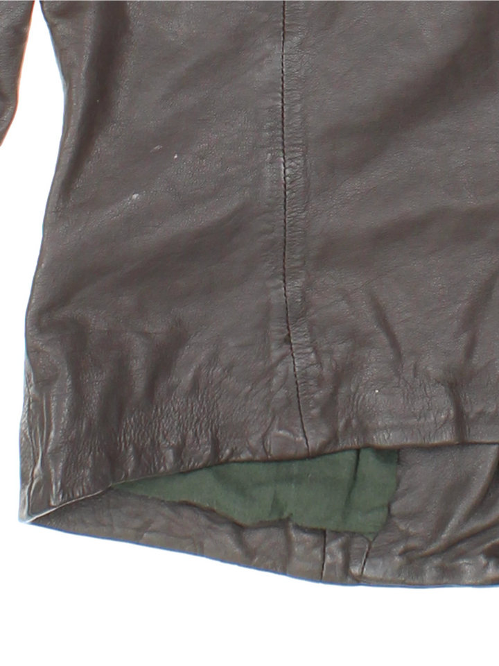 Y2K All Saints Leather Blazer (Size XXS)