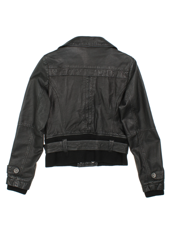 Y2K Leather Jacket (Size M)