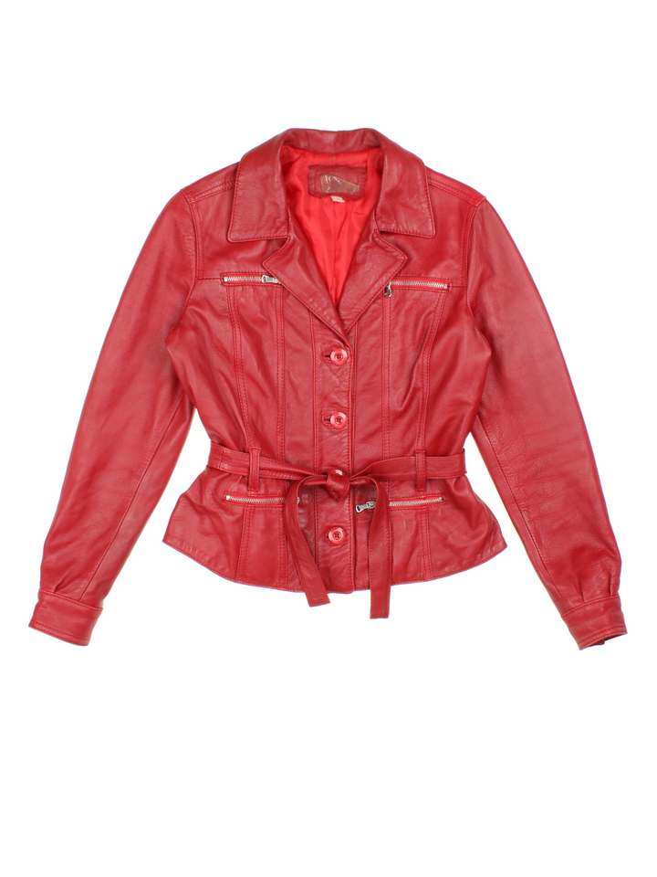 Vintage Leather Jacket (Size XS)