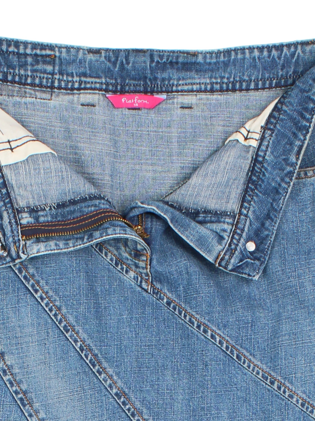 Y2K Denim Midi Skirt (Size XL)