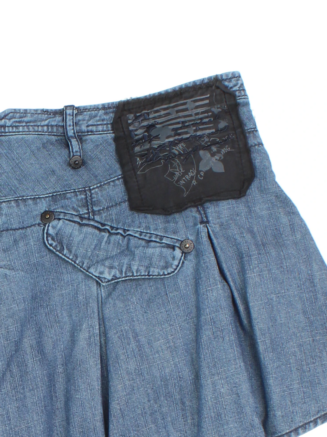 Y2K Low Rise Denim Mini Skirt (Size XXS)