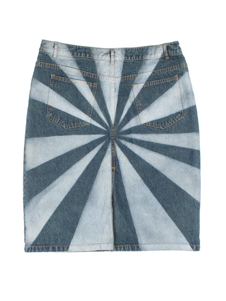 Y2K Denim Mini Skirt (Size XL)