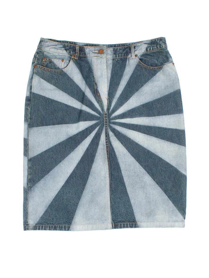 Y2K Denim Mini Skirt (Size XL)