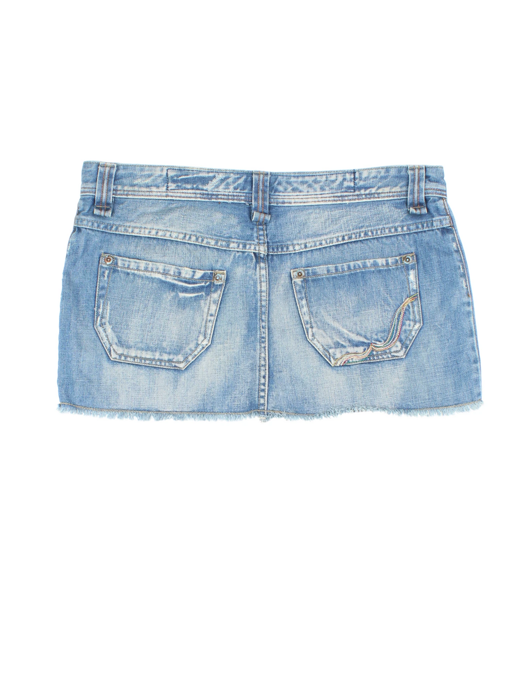 Y2K Low Rise Denim Mini Skirt (Size XS)