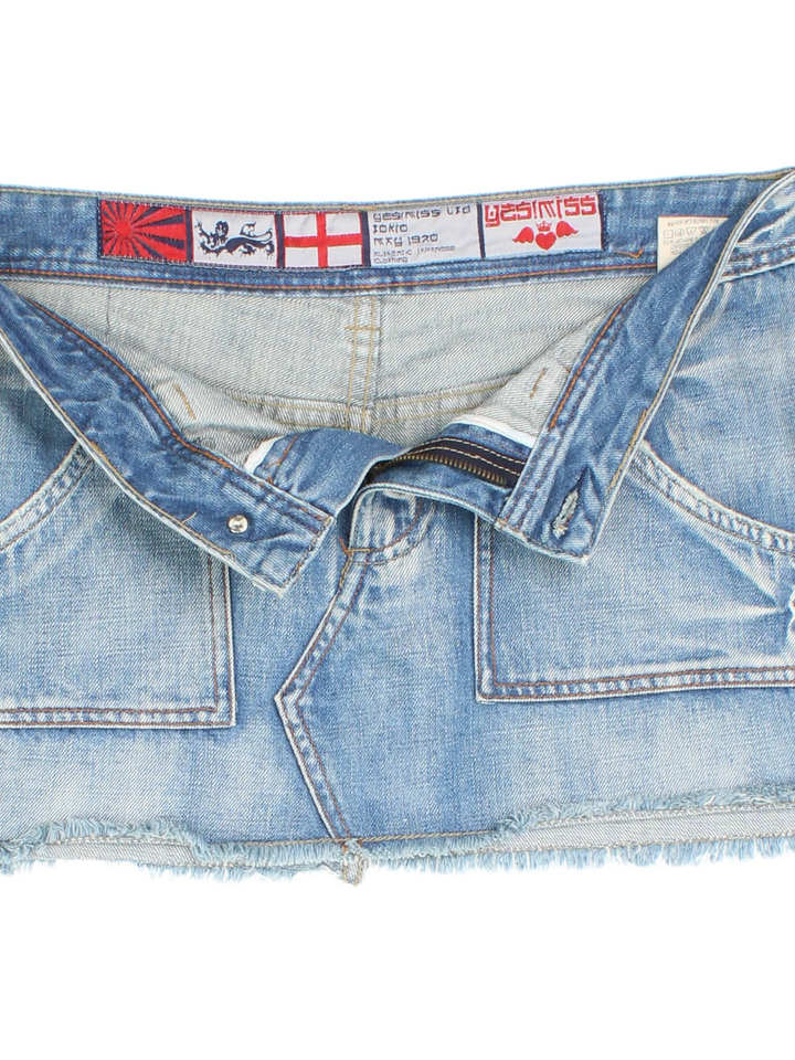 Y2K Low Rise Denim Mini Skirt (Size XS)