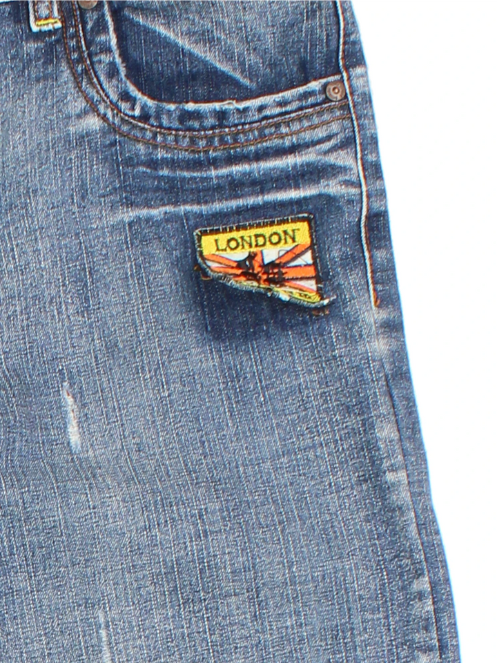 Y2K Patch Detail Jeans (Size XXL)