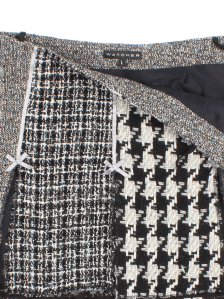 Y2K Checked Pleated Mini Skirt (Size XL)