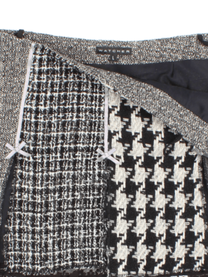 Y2K Checked Pleated Mini Skirt (Size XL)