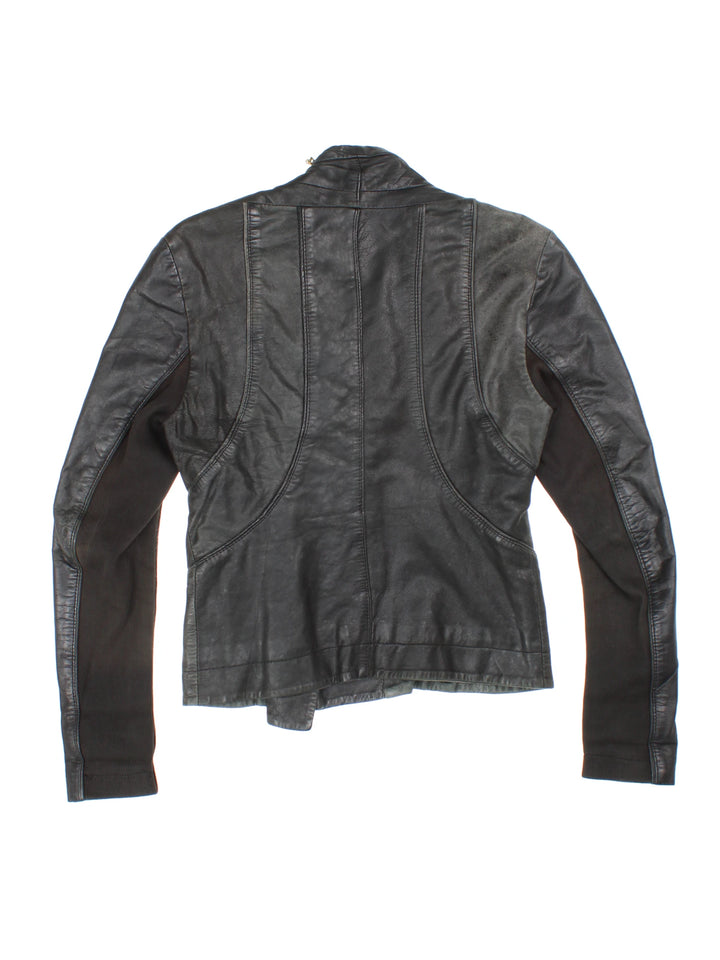 Y2K All Saints Leather Jacket (Size XXS)