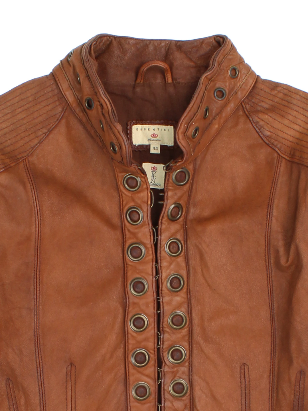 Y2K Essential Antwerp Leather Jacket (Size M)