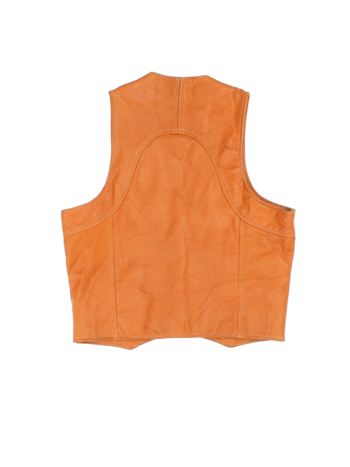 70's Leather Waistcoat (Size M)