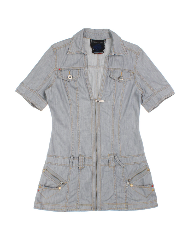 Y2K Denim Mini Dress (Size M)