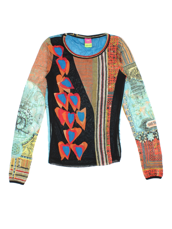 Y2K Save The Queen Top (Size XXS)