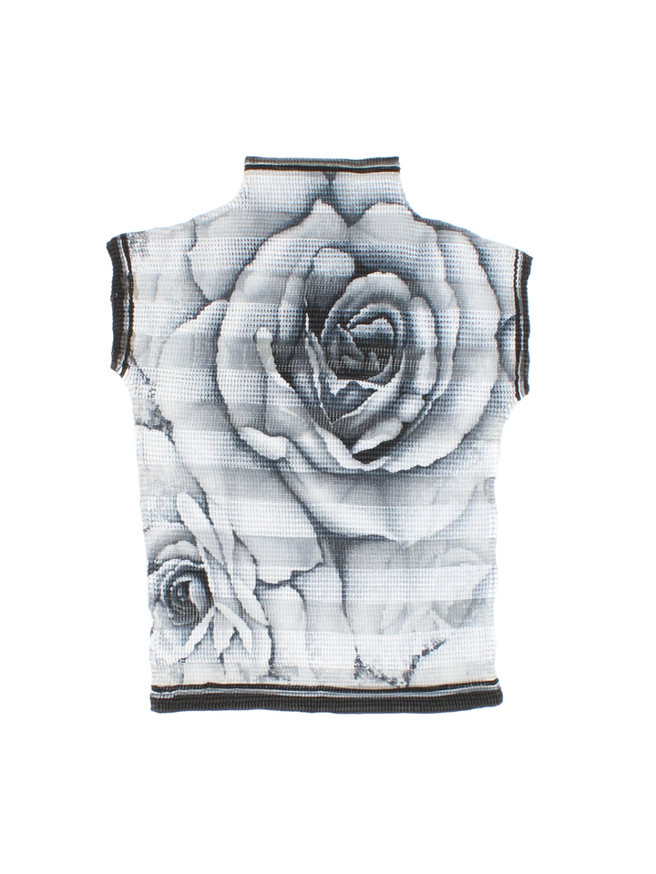 Y2K Pleated Floral Top (Size XXS)