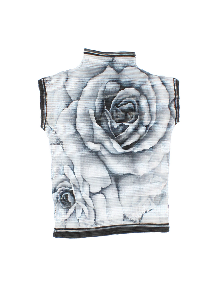 Y2K Pleated Floral Top (Size XXS)