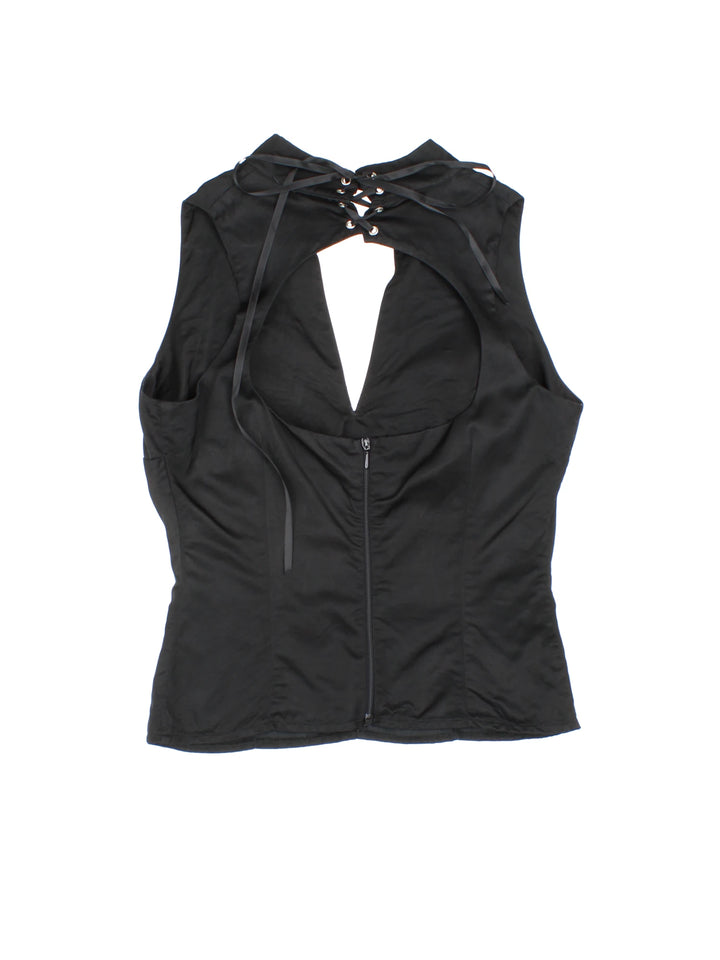 Y2K Lace Back Top (Size XXS)