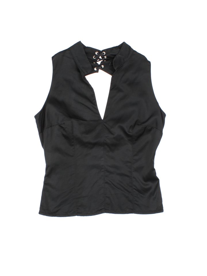 Y2K Lace Back Top (Size XXS)