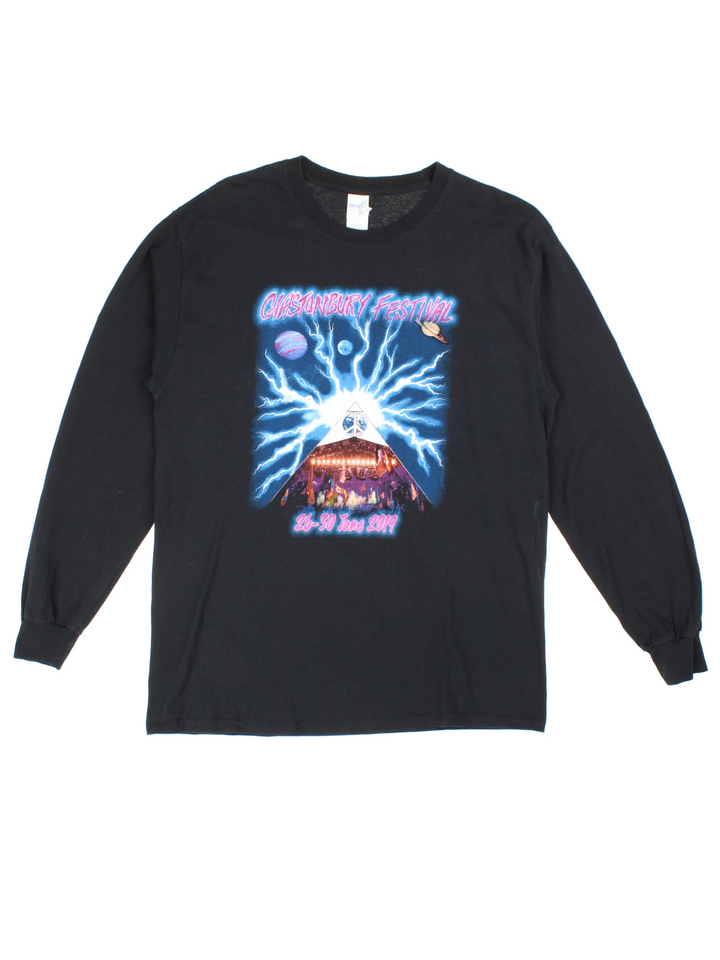 2019 Glastonbury Crew Graphic Long Sleeve T-Shirt (Size L)