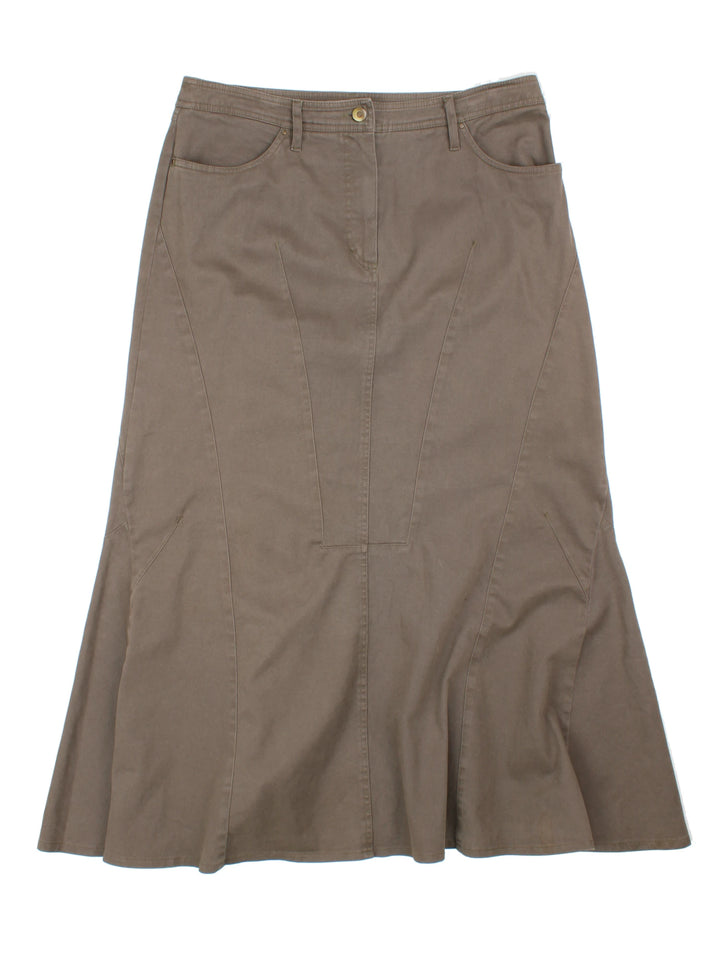 Y2K Panelled Midi Skirt (Size XXL)