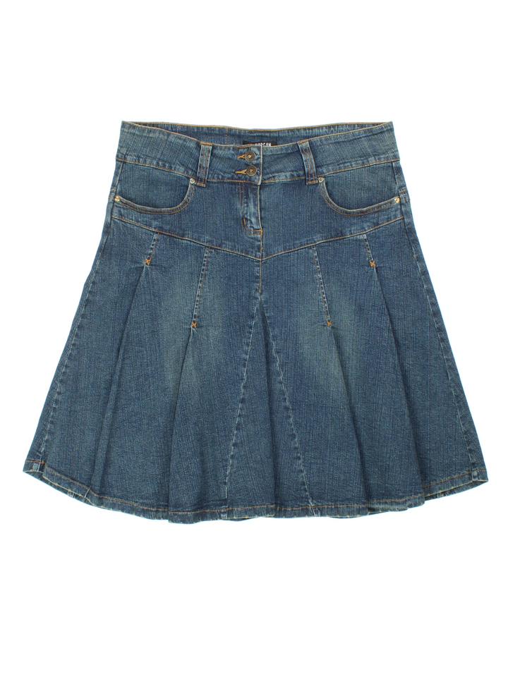 Y2K Morgan Denim Midi Skirt (Size XXL)