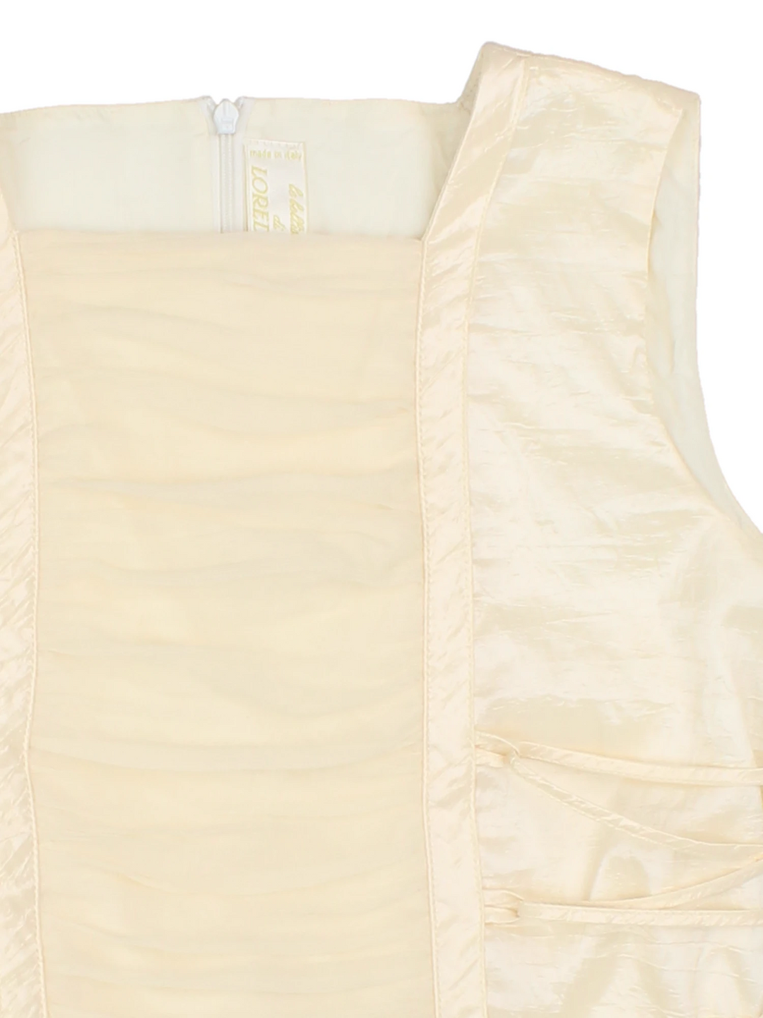 Y2K Italian Ruched Tie Top (Size XXS)