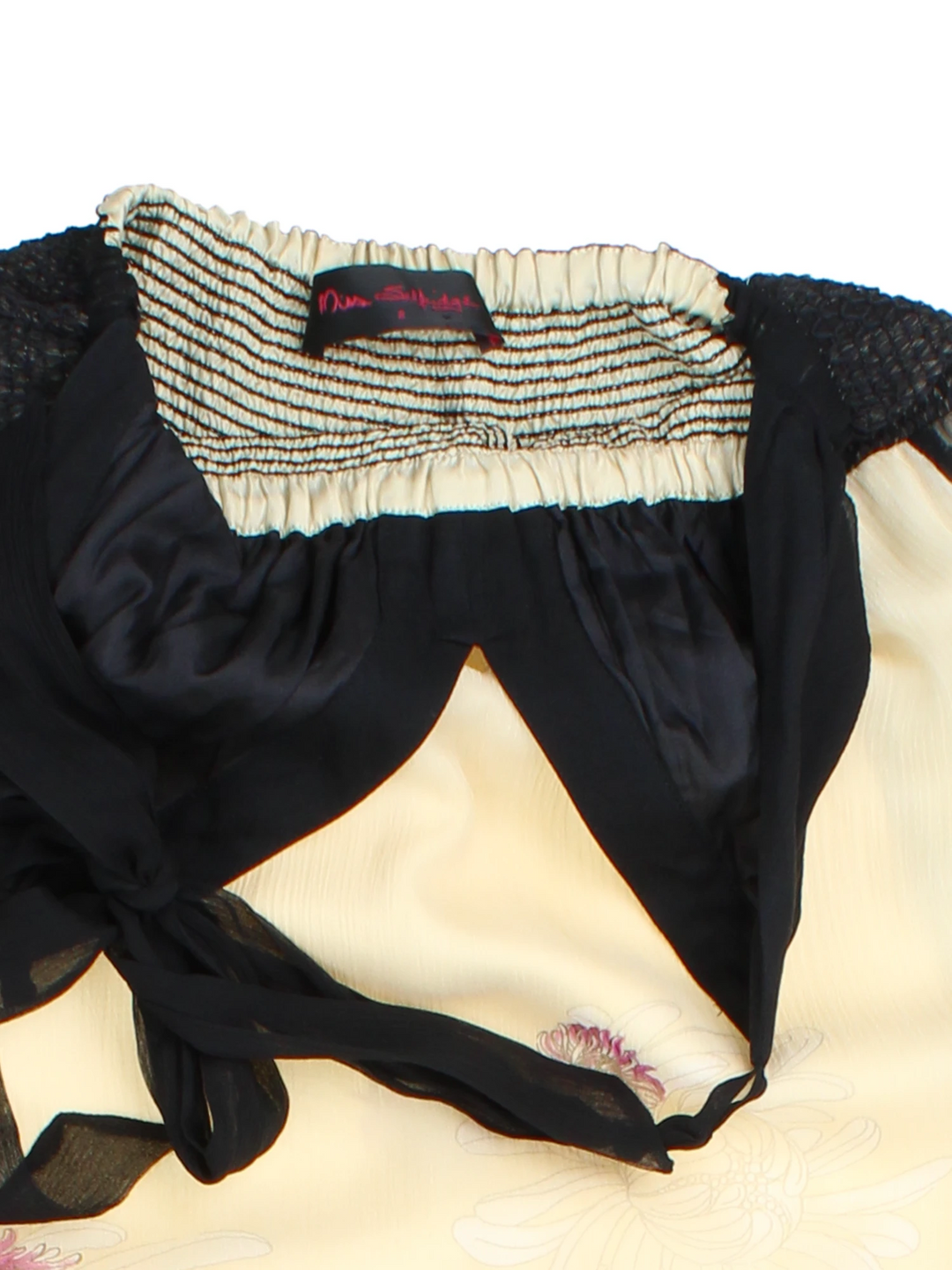 Y2K Sheer Floral Halter Neck Dress (Size XXS)