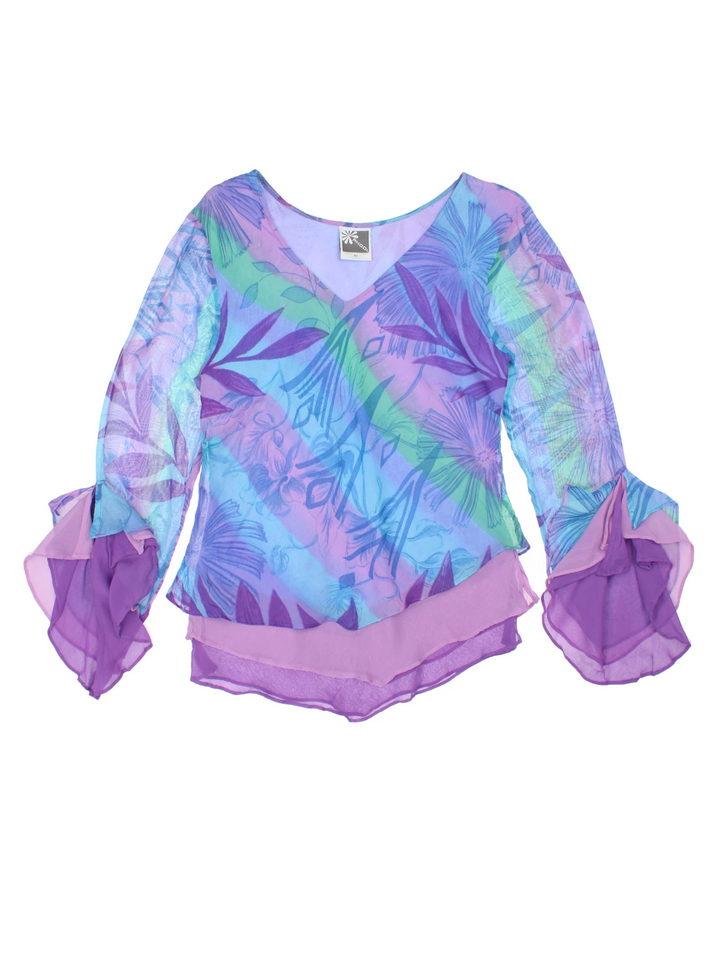 Y2K Phool Floral Blouse (Size S)