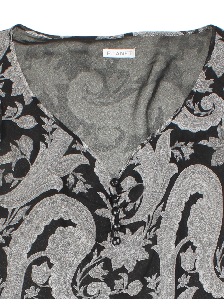 Y2K Paisley Top (Size XS)