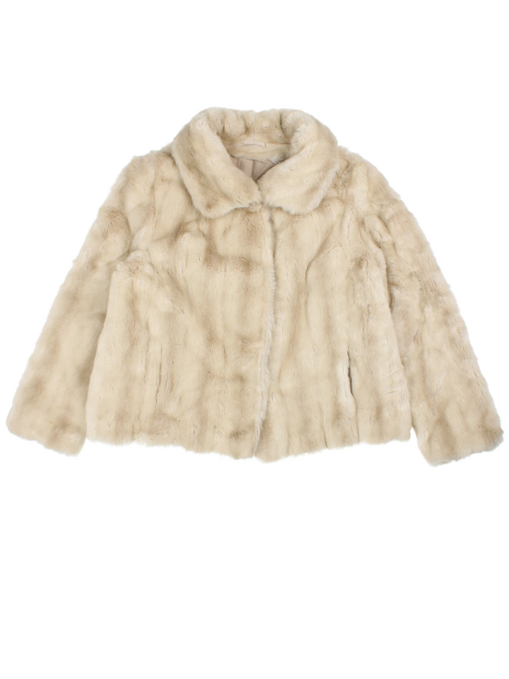 Vintage Faux Fur Jacket (Size M)