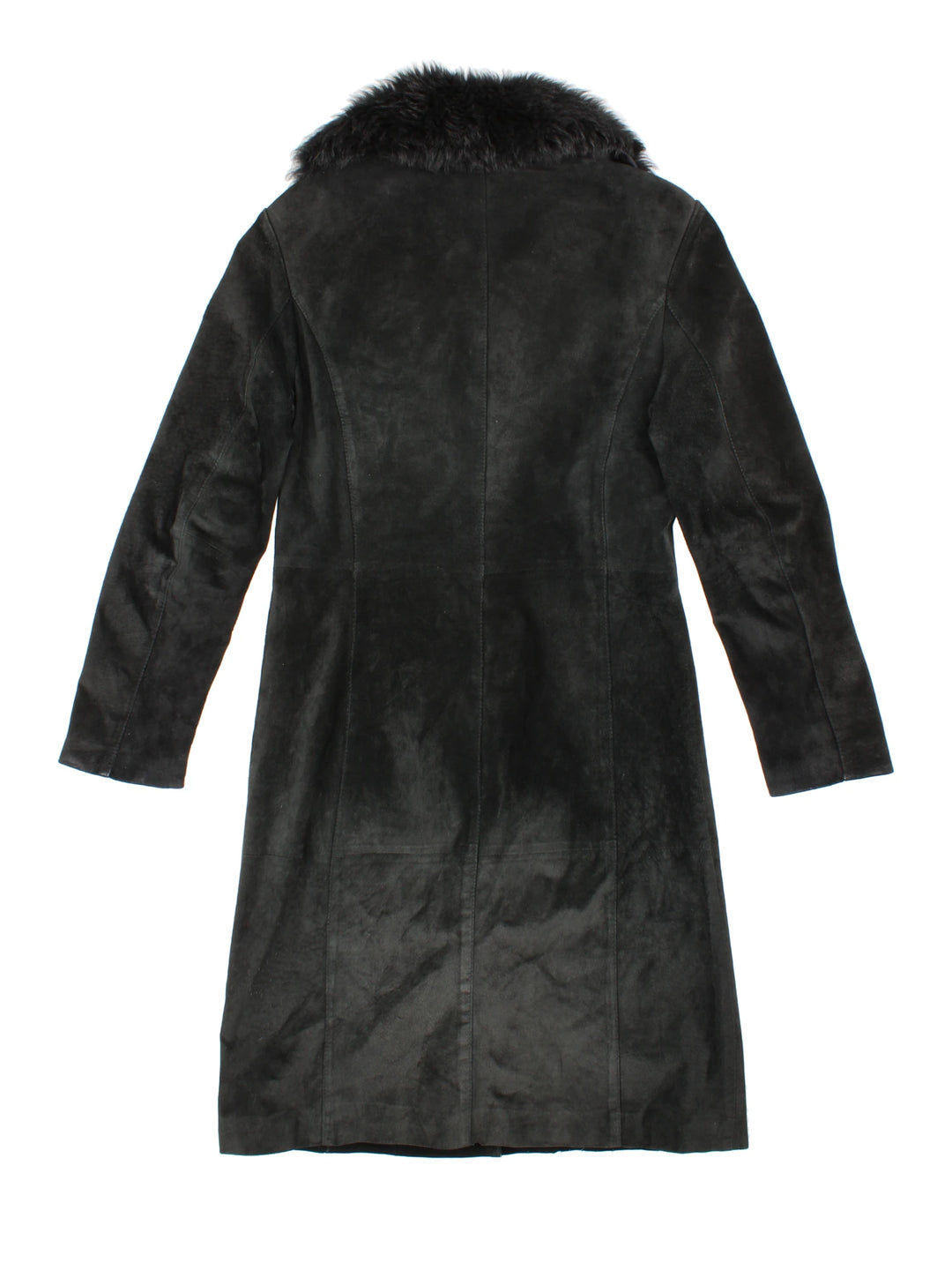 Y2K Suede/Faux Fur Trench Coat (Size XS)