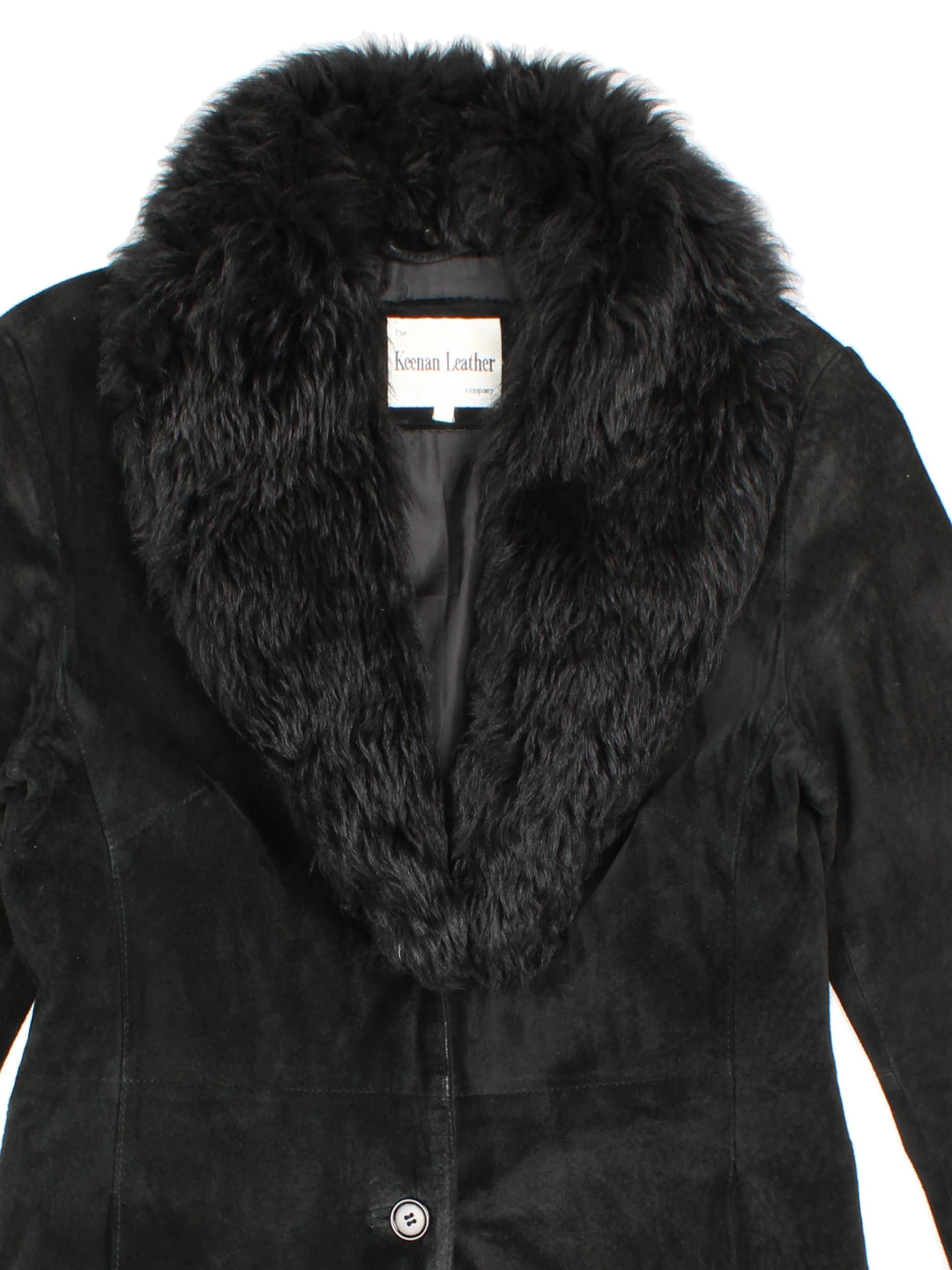 Y2K Suede/Faux Fur Trench Coat (Size XS)