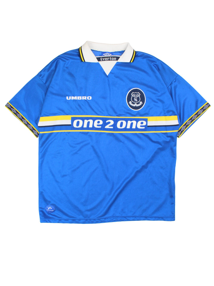 97-99 Umbro Everton Home Football Shirt (Size XL)
