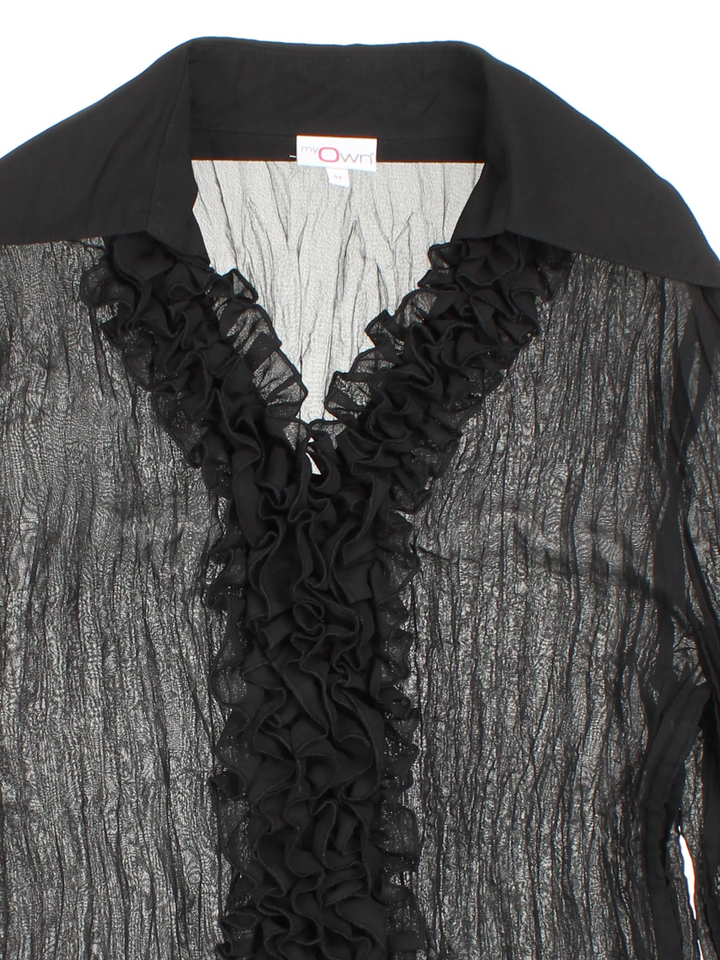 Y2K Sheer Blouse (Size M)