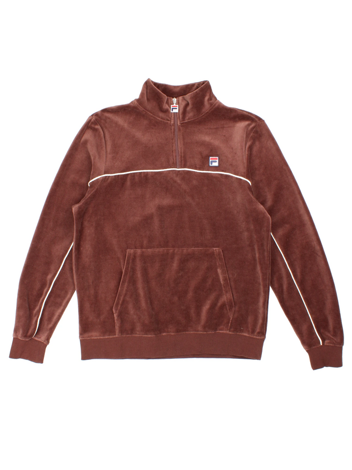Fila Vintage Duke Velour 1/4 Zip  (Size M)