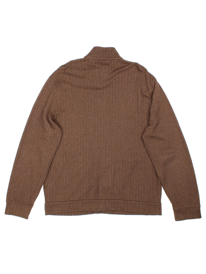 Ralph Lauren Textured Full-Zip Sweater (Size XL)