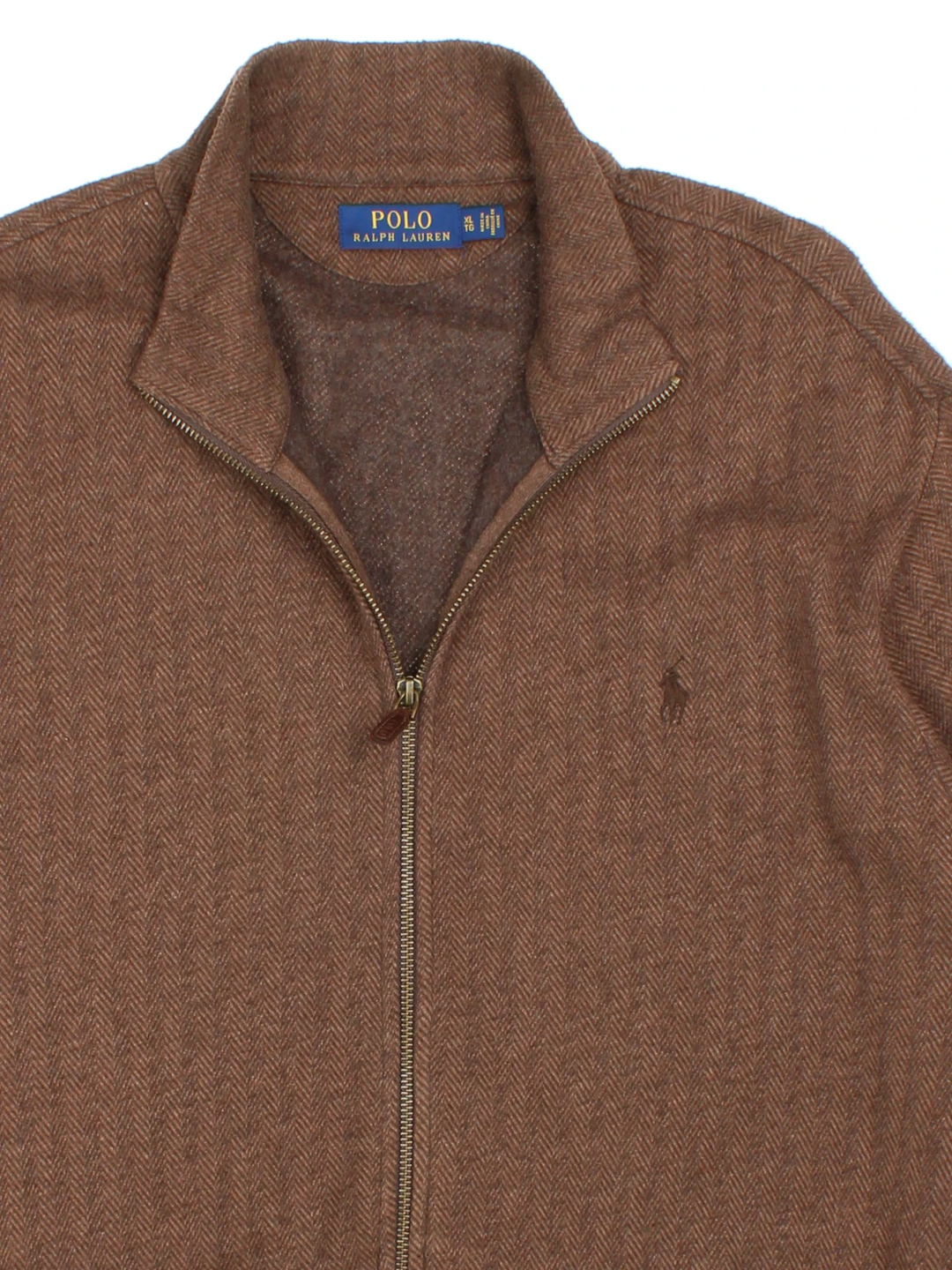 Ralph Lauren Textured Full-Zip Sweater (Size XL)