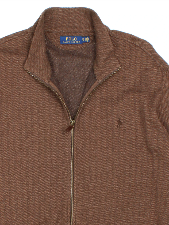 Ralph Lauren Textured Full-Zip Sweater (Size XL)
