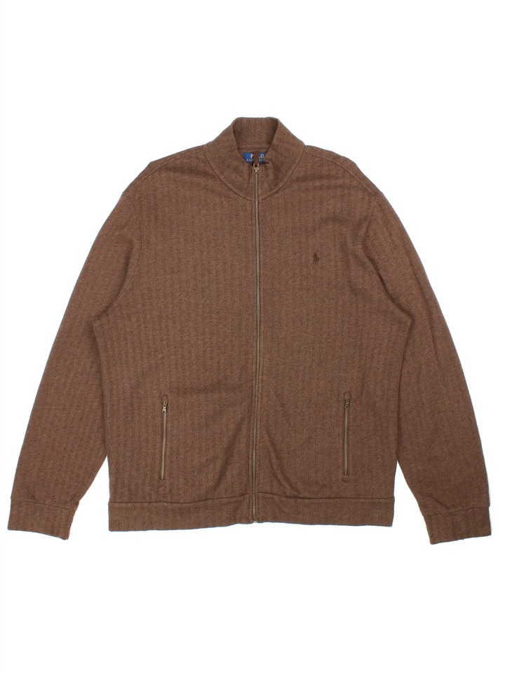 Ralph Lauren Textured Full-Zip Sweater (Size XL)
