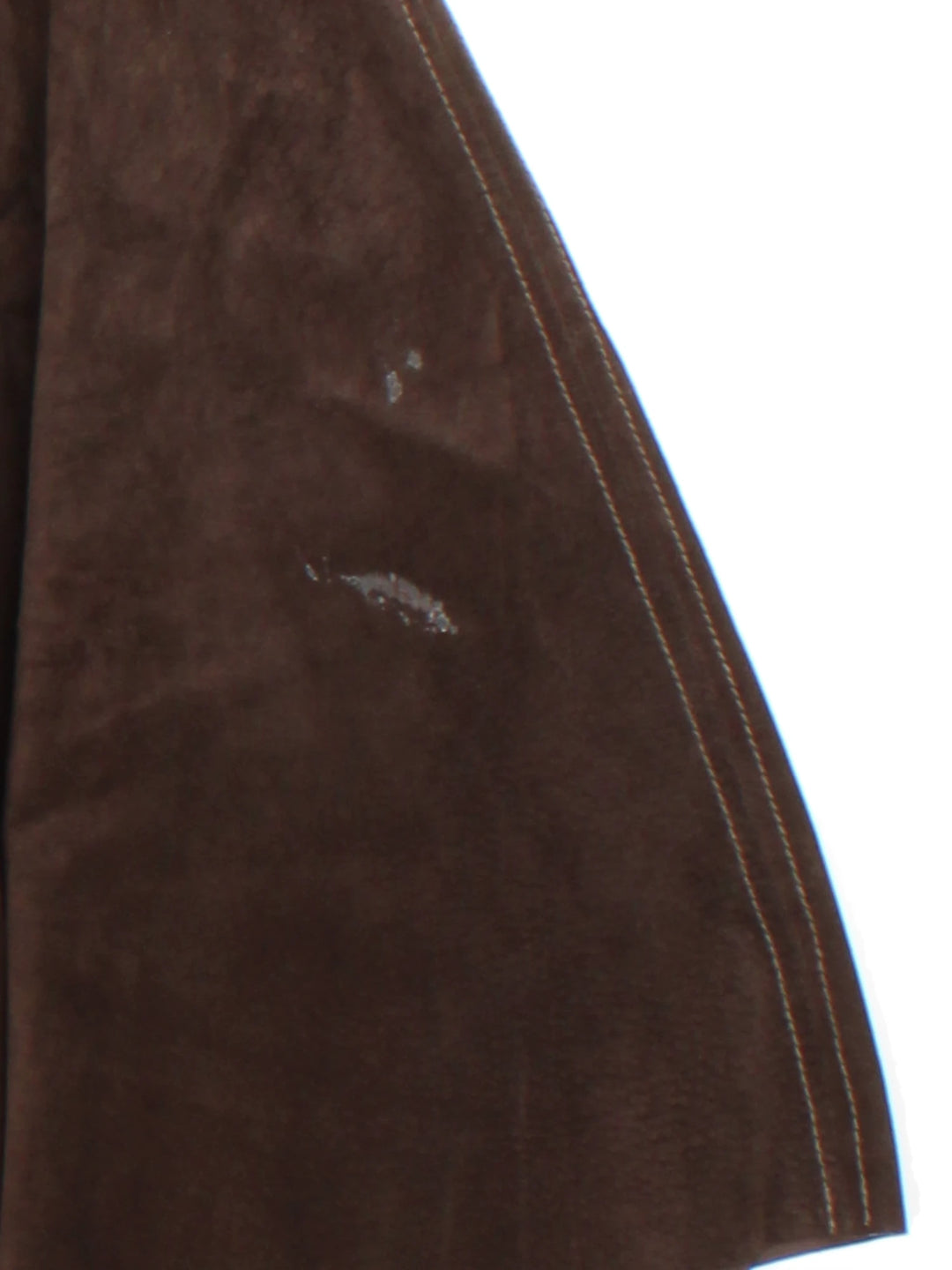 Vintage Leather Waterfall Hem Mini Skirt (Size M)