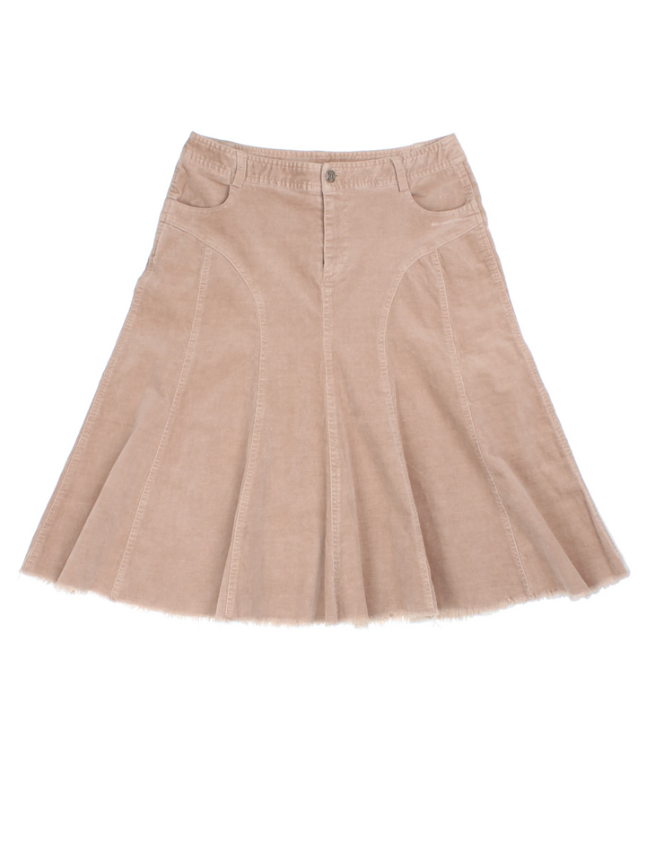 Y2K Cord Midi Skirt (Size M)