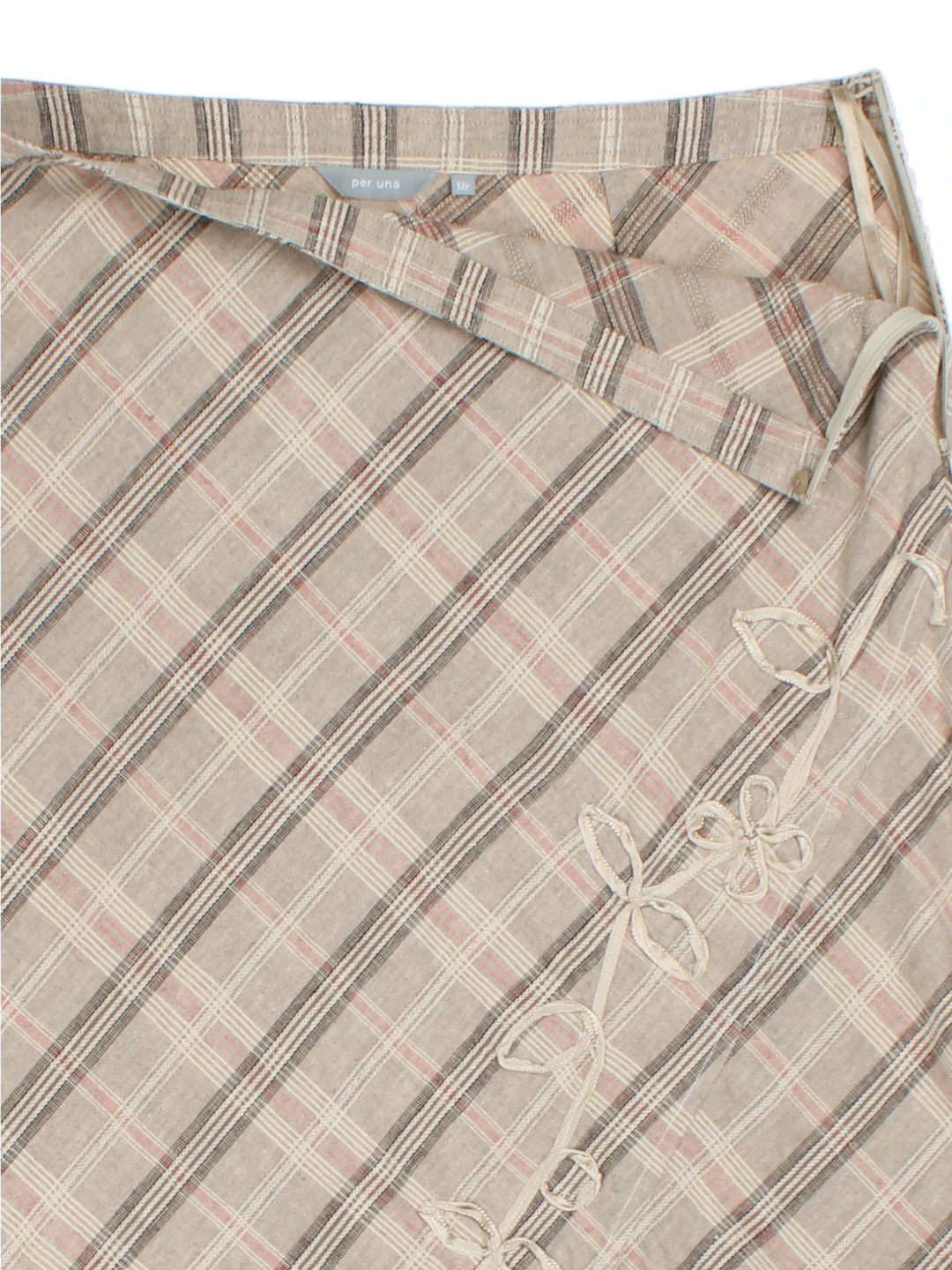 Y2K Checked Maxi Skirt (Size XL)