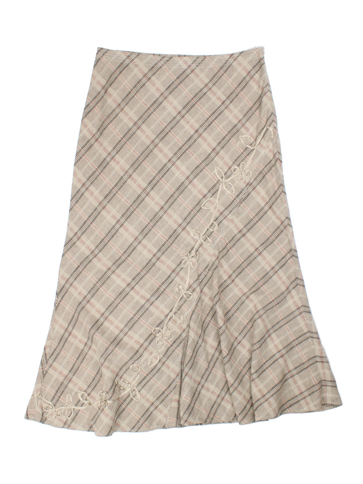 Y2K Checked Maxi Skirt (Size XL)