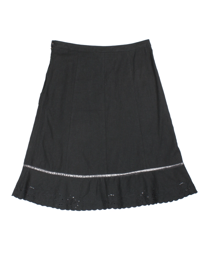 Y2K Cut Out Embellished Midi Skirt (Size XL)