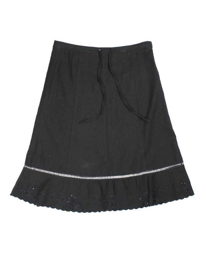 Y2K Cut Out Embellished Midi Skirt (Size XL)