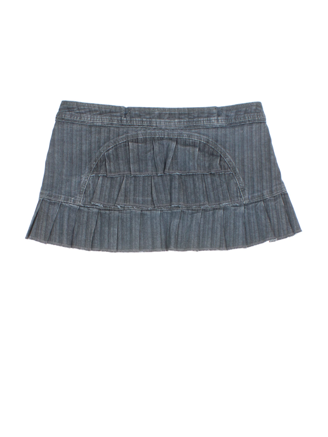 Y2K Moto Pleated Mini Skirt (Size XL)