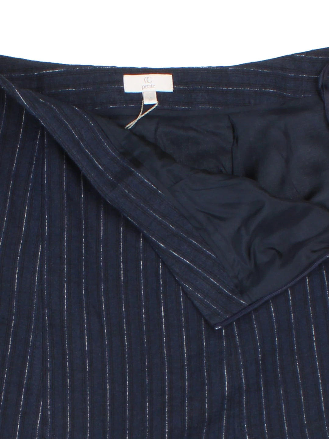 90's Pinstripe Midi Skirt (Size L)