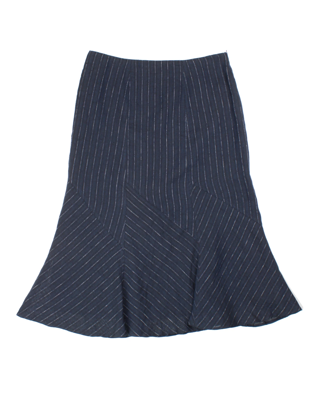 90's Pinstripe Midi Skirt (Size L)