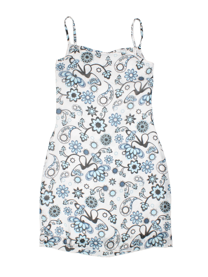 Y2K Paisley Mini Dress (Size XXS)