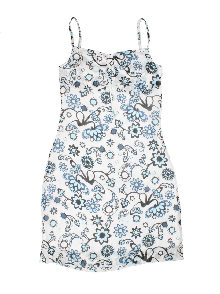 Y2K Paisley Mini Dress (Size XXS)