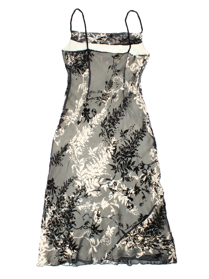 Y2K Floral Midi Dress (Size S)